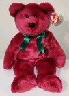 Ty Large Plush Beanie Buddy Teddy The Cranberry Bear  14 Inch  Mwmt Stuffed Toy