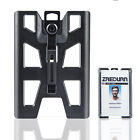 Id Badge Holder With Lanyard Clip 4 Card Slot Heavy Duty Wallet Vertical Case