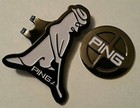 Ping Brand Pingman Hat Clip And Ball Marker Black And White - Special Buy  