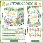 Dinosaur Baby Shower Game Kit  102 Pcs Diaper Raffle  Card Box  Clothespins