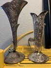 Vintage Art Nouveau Godinger Silver-plated Bud Vase  pair 