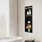 3-tier Stainless Steel Shower Niche 12x36in Bathroom Wall Niche With Led Light