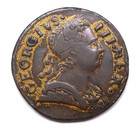 Great Britain 1773 Half 1 2 Penny F-vf    Scarce King George Iii Uk Copper Coin