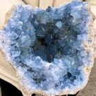 15 04lb Natural Blue Celestite Geode Quartz Crystal Mineral Specimen Healing