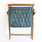 Ellen Original Sewing Box Basket Tote Wood Frame Knit Quilted