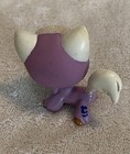  2271 Littlest Pet Shop Lps Purple Angora Cat White Sparkle Glitter Long Hair