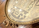 Vintage Ormolu Lace Enclosed Vanity Tray