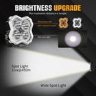 Novsight 5 Inch Led Pod Lights Spot Flood Combo Beam For Atv Utv Drl Halo Series