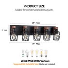 31   Vanity 5 Light Metal Black Farmhouse For Bathroom Mirror Wall Lamp Fixture