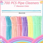 700 Pcs Pastel Pipe Cleaners Chenille Stems 12 Inch Bulk Pipe Cleaner Flower Ass