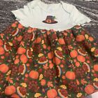 Handmade Toddler Girl   s Thanksgiving Dress Size 12 Months New Turkeys Pumpkins