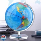 World Globe With Stainless Steel Stand Rotating Earth Spinning Globe For Kids