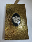 Vintage Evans Coronation Minaudiere Gold Tone Crown Compact Carryall Purse