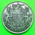 1940 Canadian Silver Half Dollar Canada 50-cent Silver Coin Circulated Nice