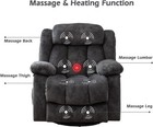Ebello Massage Swivel Rocker Recliner Chair W  Heat   Vibration Manual Recliner