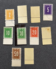 Israel 1949 Postage Due Stamps With Tabs Lot Of 10 Mixed Mnh   Used 2pr-50pr