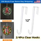 12in Clear Wreath Hanger Non-scratching Over Door Hook For Front Door Home Decor