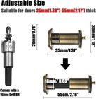 Door Viewer With 16mm Drill Bit  200-degree View  Peep Holes With Bronze