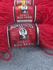 Vintage Aunt Lydia s Heavy Rug Yarn Red Lot 4 Skeins 70 Yards Crochet Knitting