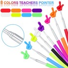 8pcs Telescopic Teachers Pointer  Mini Pointer Retractable  Multi-colors 