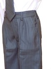 Boys Suits Black Pinstripe 5 Pcs Set Wedding Halloween Formal Wear Kids Toddler