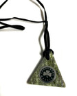Irish Connemara Marble Jc Walsh  Dublin  wishing Pendant  With 28  Leather Cord