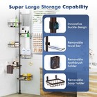 Corner Shower Caddy Tension Pole 30-120 Inch Adjustable Shelves 6-tier Bathroom