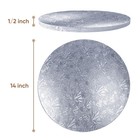 Cakebon Round Cake Boards - Sturdy 1 2 Inch Thick Drums - 14 14 Inch  Silver 