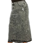 Nwt Be Girl Long Skirt Size Small - 3xl Black Denim Ripped Raw Hem Maxi Jean