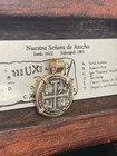 Atocha Silver Coin Pendant In 14k  real Solid Gold  bezel Handmade From Atocha S