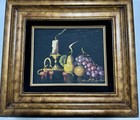 Vintage Original J  Remstedt Still Life Oil Painting Signed    Framed Fruit