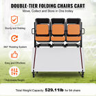 Vevor 84 Chairs Folding Chair Cart Heavy Duty Iron Mobile Stackable Chair Dolly
