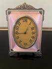 Art Deco  Sterling  Silver  And Enamel Table Clock  1929 