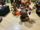 Vtg  Style Resin Black Cat Halloween   4 Thanksgiving Solar Dancing Figurine Lot