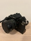 Canon New F-1 35mm Camera Ae Motor Drive Fn Speed Finder Fd 20mm 70-210mm Lens