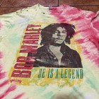 Vintage Bob Marley T-shirt Tie Dye Size Xl Reggae Lion Distressed 80s Legend