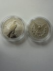 1776-2026 Morgan   Peace Silver Dollar Enhanced 250th Anniversary Coins  no Box 