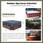 Waterproof Hot Tub Cover 600d Heavy Duty Polyester Dark Gray 93 x93 