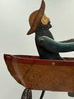 Am Authentic Models Vintage Folk Art Metal Balance Toy Rowing Man
