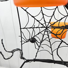 Pottery Barn Spooky Tree Halloween Black Metal Wire Orange Glass Votive Holder