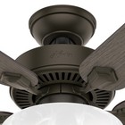 Hunter Fan 52 Inch Traditional New Bronze Ceiling Fan With Pull Chain And Light