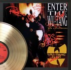 Wutang Clan Framed Black Wood Reproduction Signature Gold Lp Display