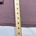Womens Mauve Waffle Knit Henley Long Sleeve Tunic Shirt Top Size L
