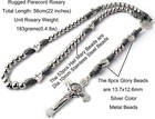 Catholic Stainless Steel Paracord Rosary St michael Medal For Men