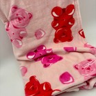 Betsey Johnson Ultra Soft Plush Throw Blanket Pink Gummy Bears 50 X 70