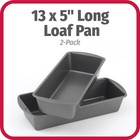  2pcs 13  x5   Nonstick Steel Bread Loaf Pans Gray Extra Large Even Heat 