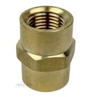 2 Pack 1 8  X 1 8  Female Npt Hex Coupling Pipe Fitting Brass Union Couplers