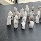 10pcs Natural Black Tourmaline Quartz Crystal Point Wand Heali 35-55mm