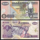 Zambia 100 Kwacha  2006-2009  Pick 38  Lot Of 5 Pcs  Unc