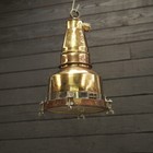 Vintage Original Brass Cargo Refurbished Old Hanging Pendant Light - Set Of 2